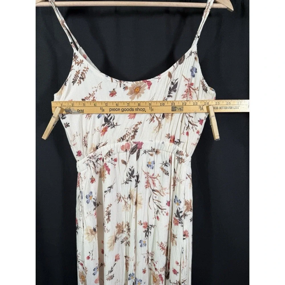 Abercrombie & Fitch Floral Maxi Sundress‎ Tie Neckline Buttons Flowy Womens S